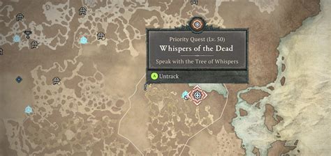 Questing for the Tree of Whispers at endgame in Diablo 4.